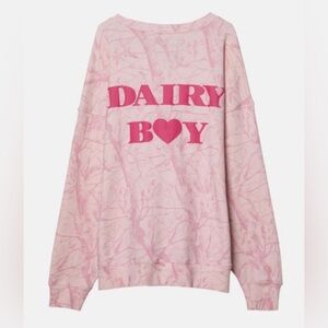Dairy Boy Bubblegum Pink Camo Crewneck M